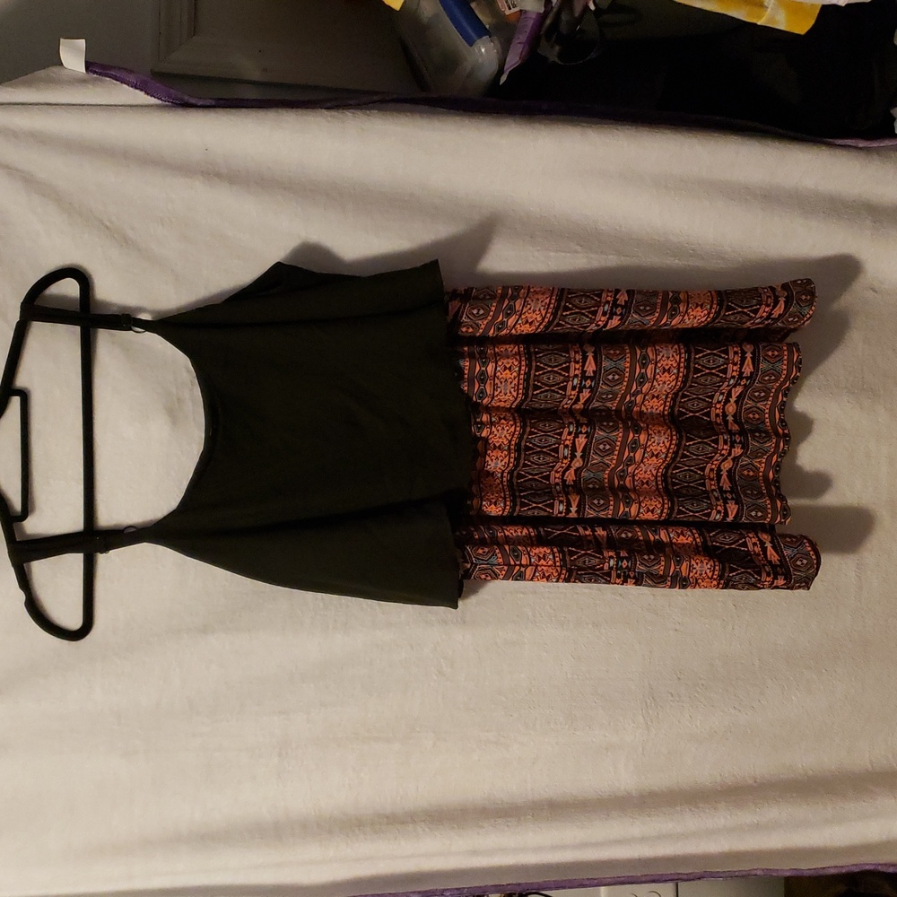 Rue21 Black and Pink Patterned Dress